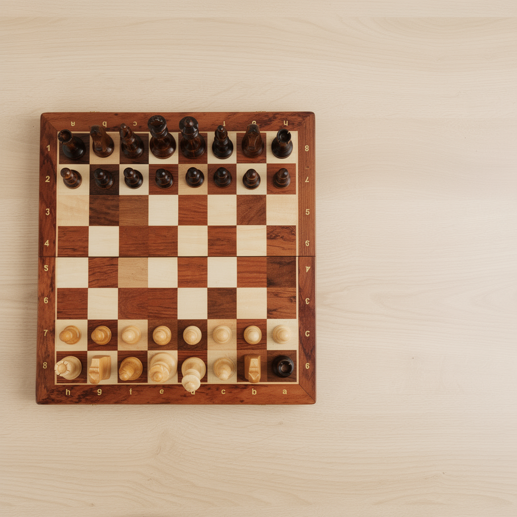 Scacchiera Reale — Legno Massiccio, Pieghevole