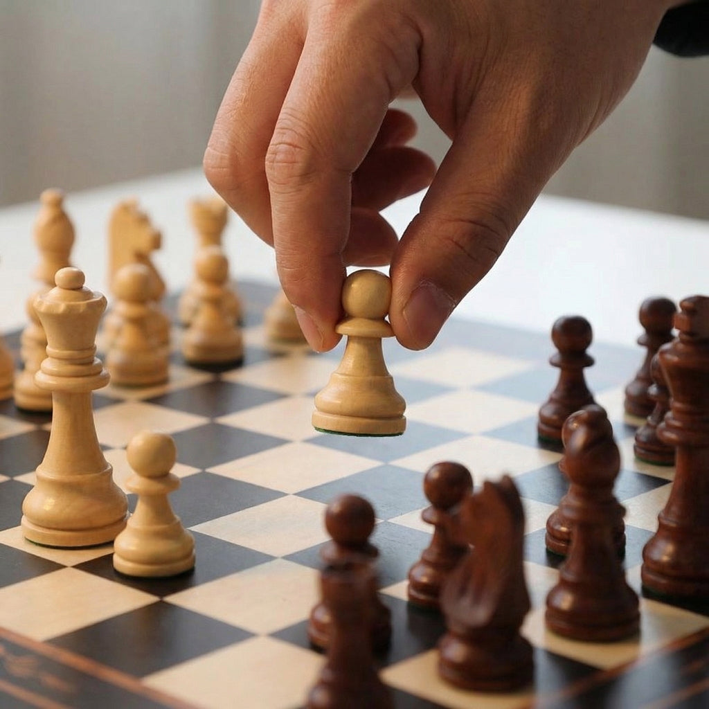 Scacchiera con cassetti in legno di noce e acero