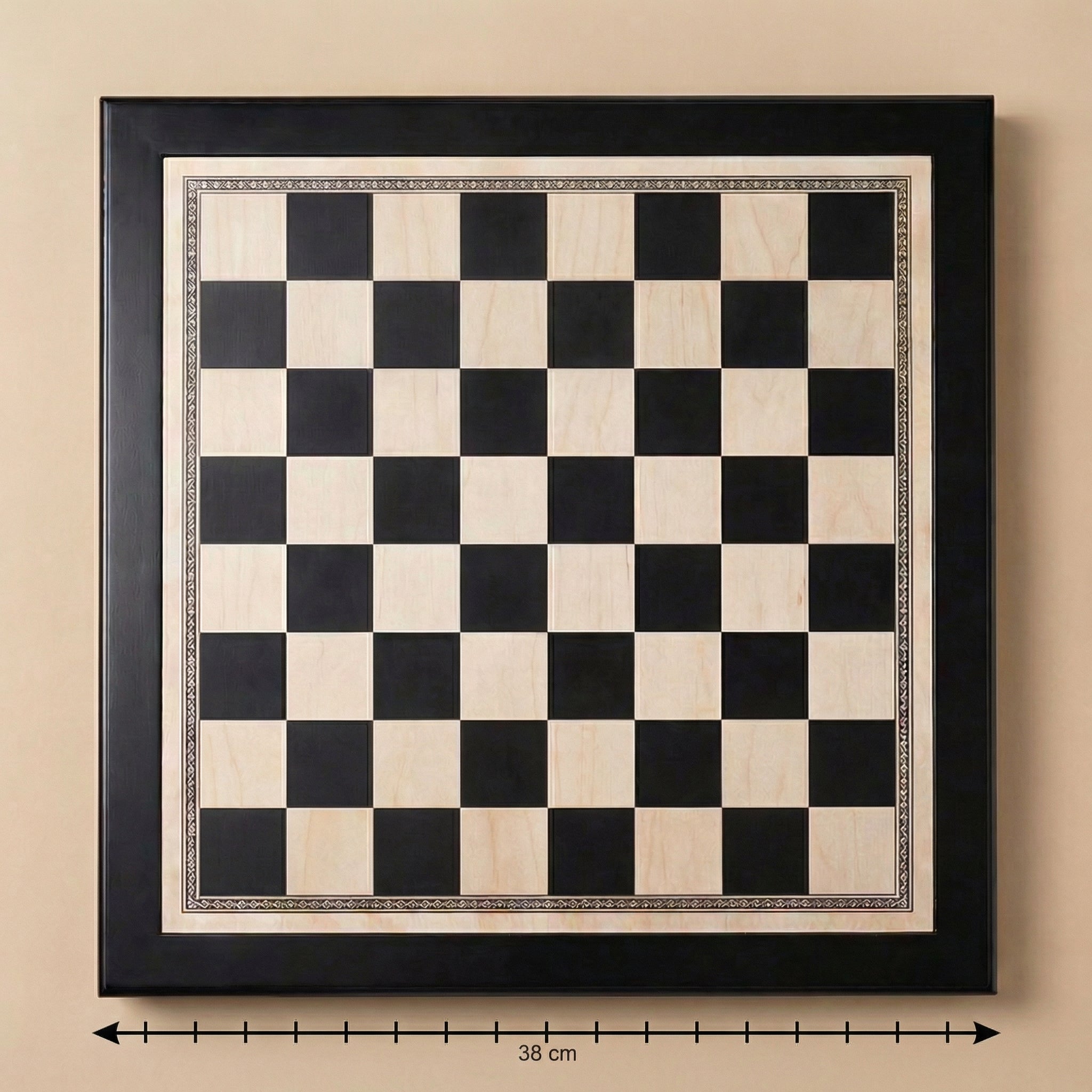 Scacchiera con cassetto in legno d'ulivo