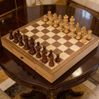 Scacchiera in legno d'acero con cassetto