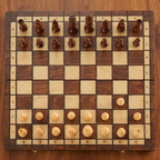 Scacchiera magnetica pieghevole in legno di noce